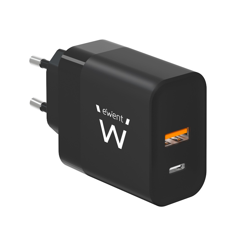EW1327 | 45W USB-C and QC3.0 GaN Fast Charger for Cell,Tablet,laptop | Ewent | distributori informatica